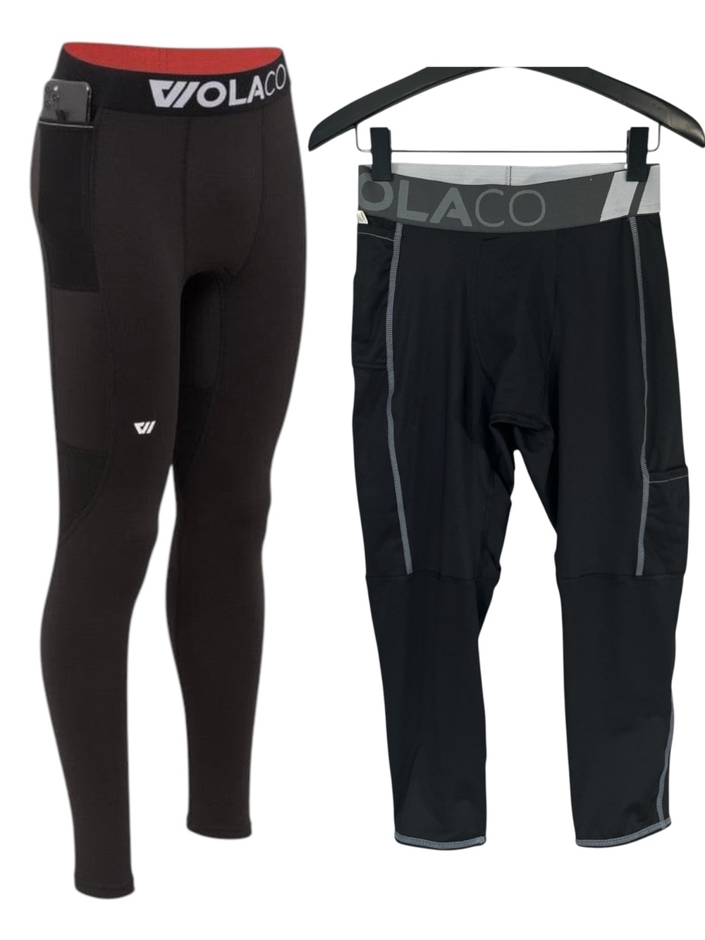 Wolaco The Fulton Compression Pant Mens Large in Black / Grey